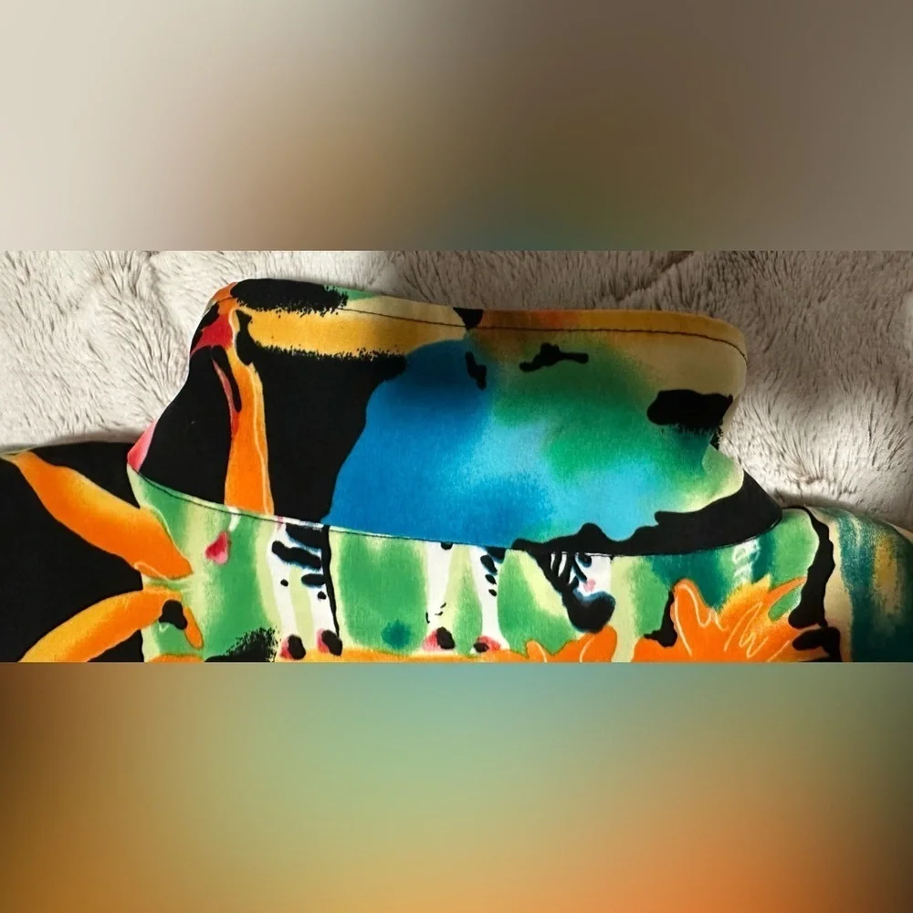 Vintage Erin London Tropical Safari Colorful Lightweight Jacket